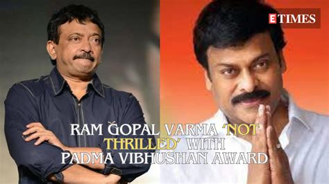 Ram Gopal Varma Disappointed With Padma Vibhushan Award 2024 Winners