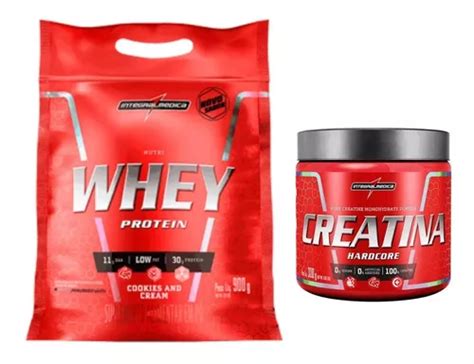 Kit Nutri Whey 907g Creatina 300g Integral Médica Frete Grátis