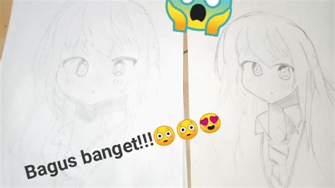 Menggambar Sketsa Gambar Wajah Anime Bagus Bangett😳 Youtube