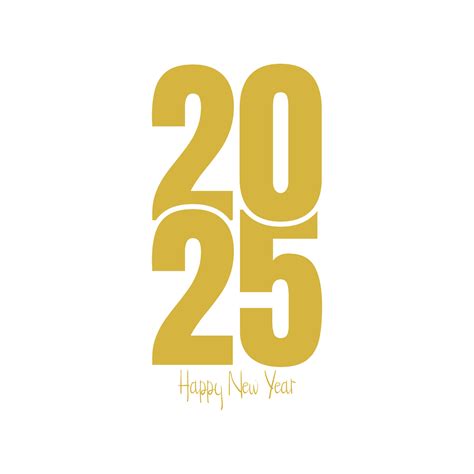 Happy New Year 2025 Golden Text Design. 43511000 Vector Art at Vecteezy