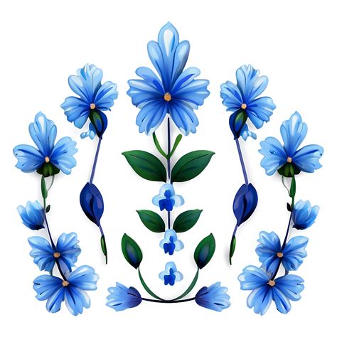 Blue Flower Png Png Images 200