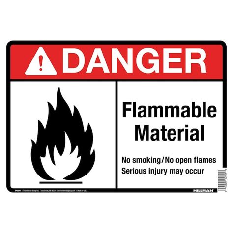 Hillman 10-in x 14-in Aluminum Danger/Warning Sign 849541 at Lowes.com