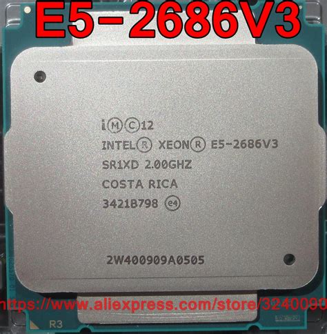 Intel Xeon CPU E5 2686V3 QS version 2.00GHz 18 Cores 45M 120W LGA2011 3 ...