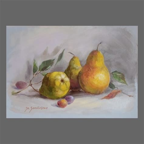 Pears Still Life Etsy