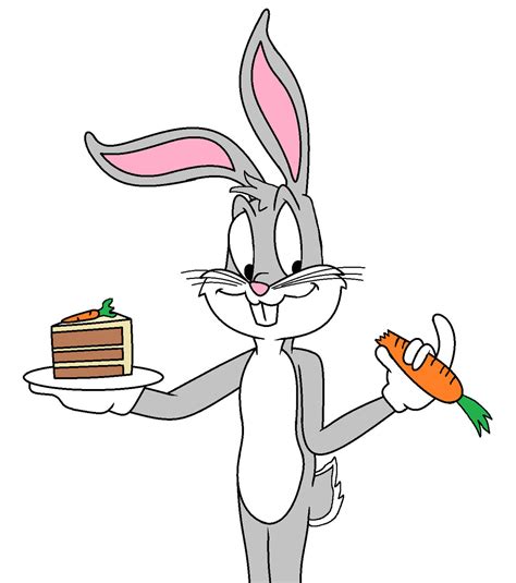 Bugs Bunny With The Carrot Cake by adrianmacha20005 on DeviantArt