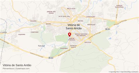 Mapa de Vitória de Santo Antão Pernambuco Guiamapa