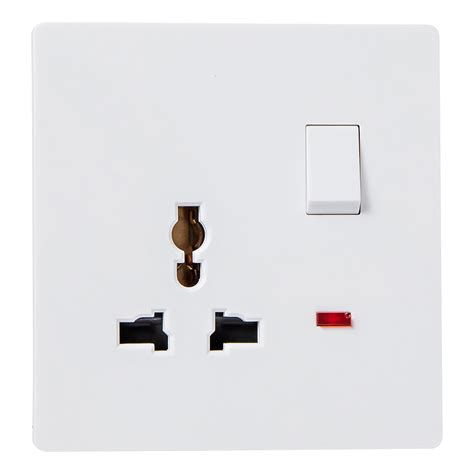 Domus Gang Switched Universal Switched Socket With Indicator A