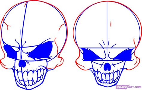 How To Draw Skull Heads Step By Step Skulls Pop Culture FREE Clip