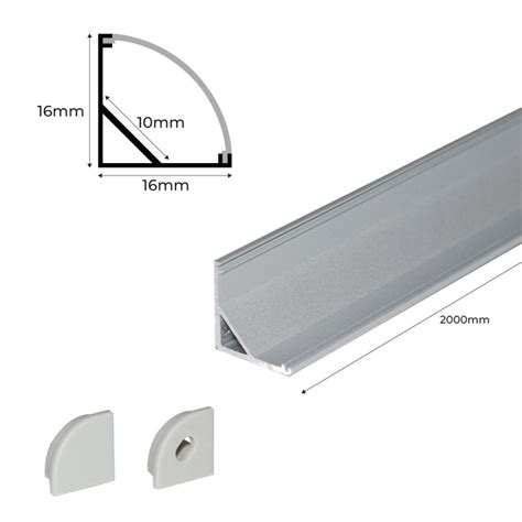 Perfil De Canto De Alum Nio Para Fita De Led Difusor