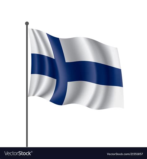 Finland flag on a white Royalty Free Vector Image