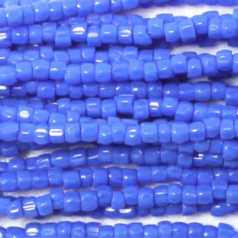 Czech Three Cut Seed Bead Opaque Sapphire Blue Garden Of Beadin