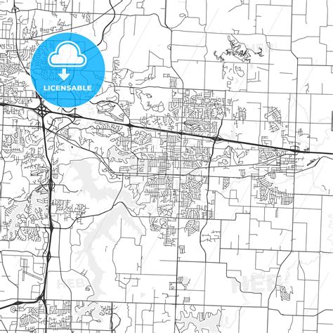 Blue Springs Missouri Area Map Light Hebstreits