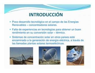 DISEÑO CONSTRUCCION Y EVALUACION DE UN REFLECTOR SOLAR FRESNEL DE