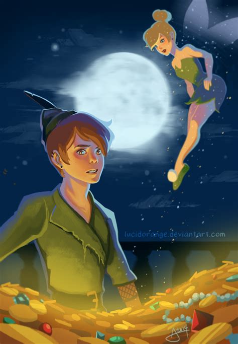 Peter Pan and Tinker Bell by LucidOrange on DeviantArt