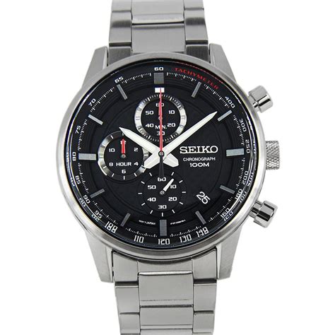 Seiko Motorsport Chronograph Ssb P Ssb Black Dial Bracelet Mens