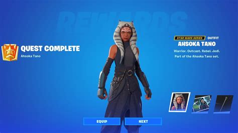 How To Unlock Ahsoka Tano Outfit In Fortnite Ahsoka Tano Quest Youtube