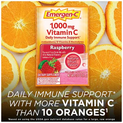 Emergen C 1000mg Vitamin C Powder With Antioxidants B Vitamins And Electrolytes Immunity