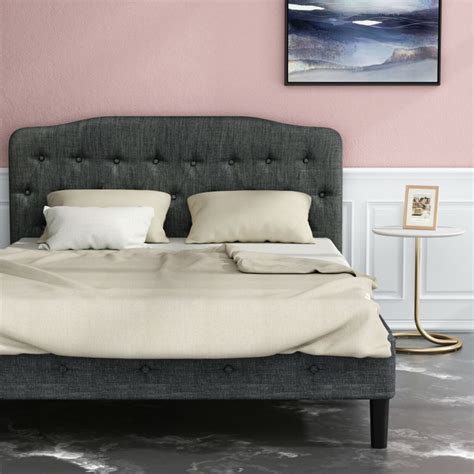 Queen Upholstered Headboard with Adjustable Heights - Costway