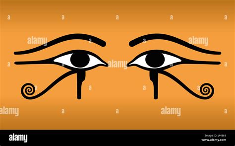 The Eyes Of Horus On Sand Colored Background Wedjat The Ancient