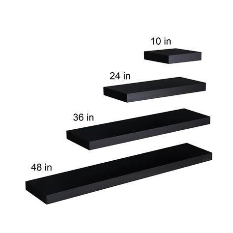 Southern Enterprises Chicago Floating Wall Shelf 36 Wide Black Finish Home And Kitchen