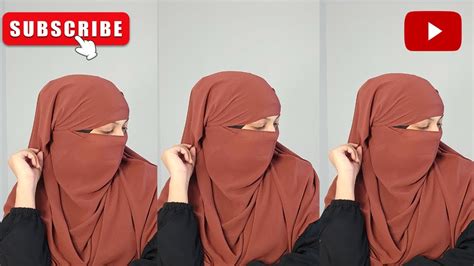 Easy Pinless Tight Hijab Style With Niqab Viral Hijab Style Without