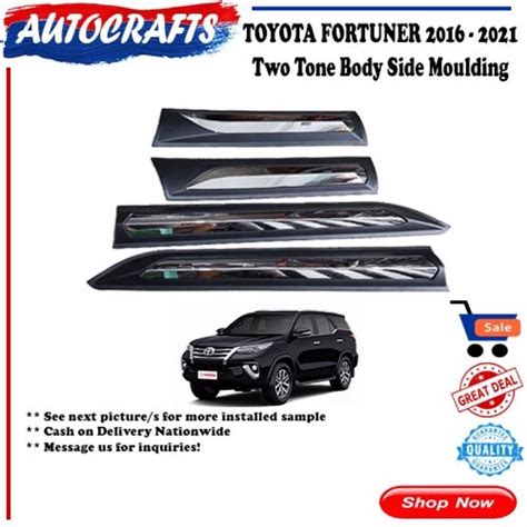 Toyota Fortuner 2016 2021 Two Toned Body Side Moulding Lazada PH