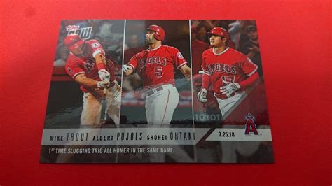 2018 Topps Now Mike Trout 大谷翔平 Albert Pujols トラウト プホルス Shohei