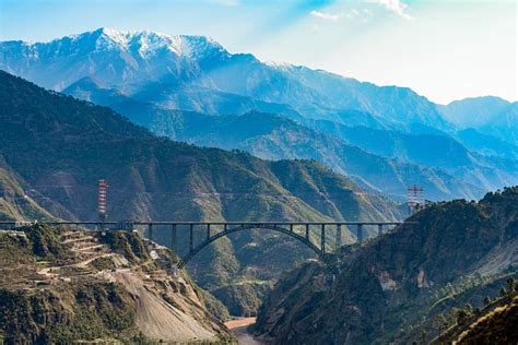 J K Railways Conduct Trial Run On Worlds Highest Chenab Rail Bridge