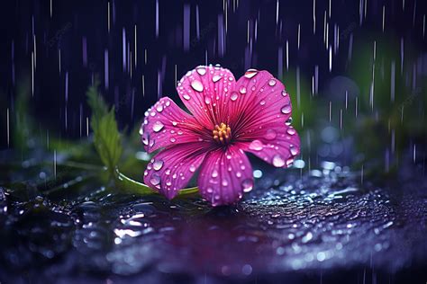 Flower In The Rain Images Of Flowers In Rain Background Flower Water