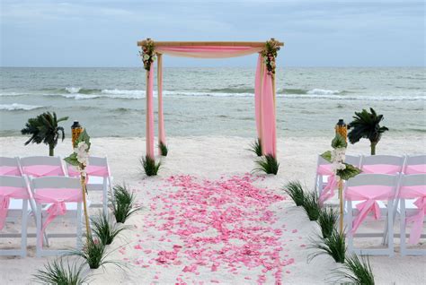 Bamboo Beach Wedding Arbor With Grass Aisle Panama City Beach Florida