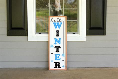 Hello Winter SVG, Winter Porch Sign SVG