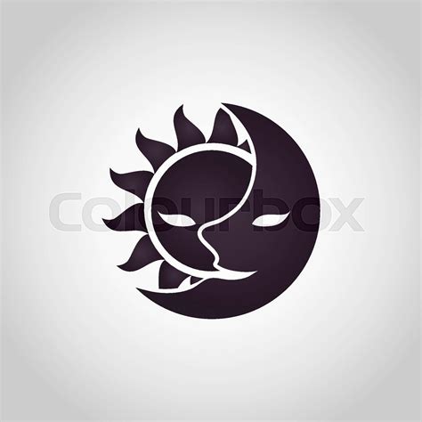 Sun and Moon logo. Abstract vector illustration | Stock vector | Colourbox