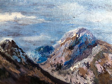 Alpen Malerei Berg Original Kunst Landschaft Kunstwerk Alpen Etsy