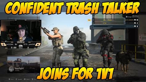 Cod Modern Warfare Confident Trash Talker Wants A 1v1 Youtube