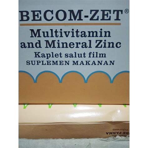 Jual Becom Zet Per Lembar Multivitamin Mineral Plus Vit C Zinc