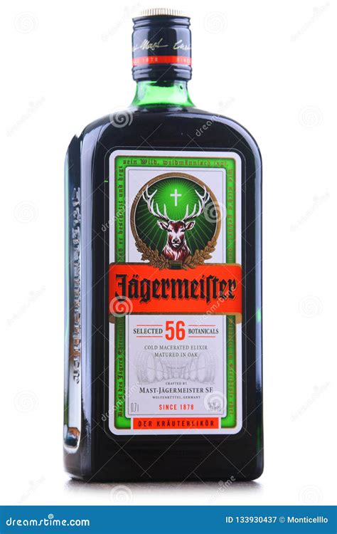 Bottle Of Jagermeister Herbal Liqueur Editorial Photography Image Of