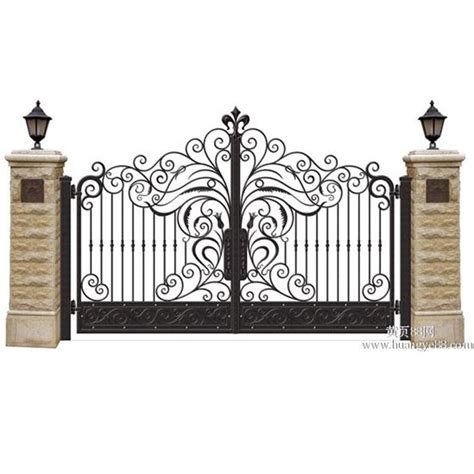 Beautiful Double Opening Wrought Iron Garden Gate for Sale