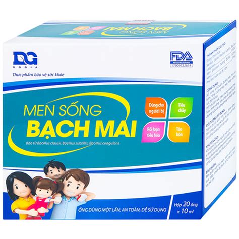 Men Sống Bạch Mai Bổ Sung Lợi Khuẩn Hỗ Trợ Giảm Các Triệu Chứng Rối Loạn Tiêu Hóa 20 ống X