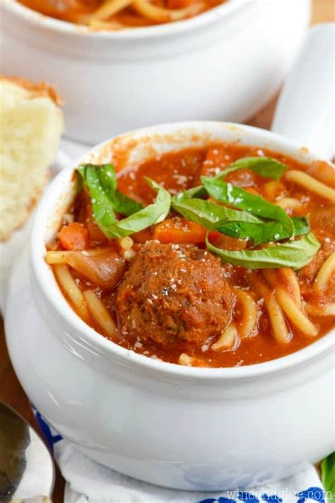 Slow Cooker Spaghetti And Meatball Soup Wine Glue