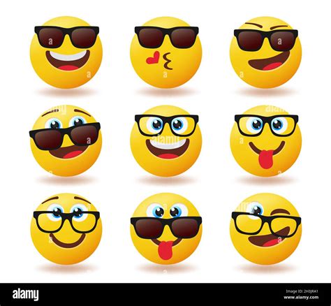 Emoji in shades Cut Out Stock Images & Pictures - Alamy