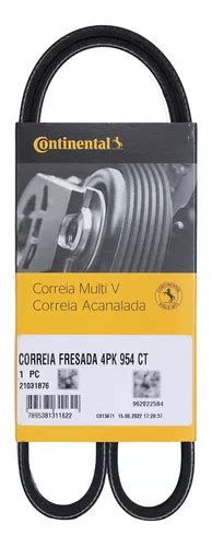 Correia Poly V Alternador 4pk955 Continental Parcelamento Sem Juros