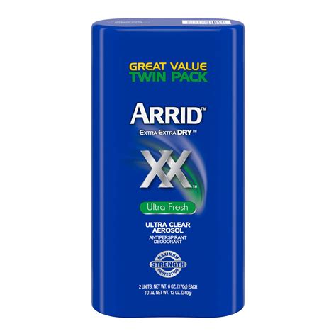 Buy Arrid Xx Extra Extra Dry Ultra Clear Aerosol Antiperspirant Deodorant Ultra Fresh Twin