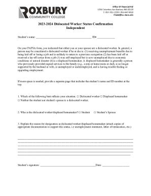 Fillable Online Dislocated Worker Verification Worksheet Fax