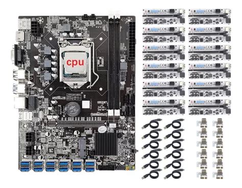 Placa Base Minera B De Gpu Cpu Tarjeta Max Riser X Ve Cuotas