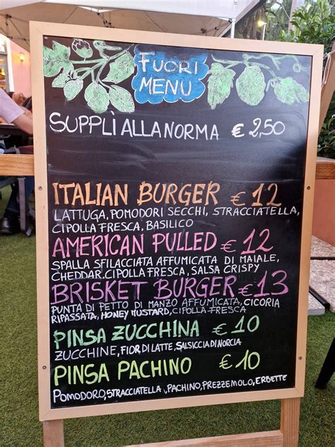 Menu da Hop and Oak pub & bar, Roma