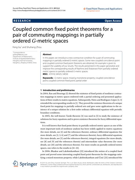 Pdf Coupled Common Fixed Point Theorems For A Pair Of Commuting