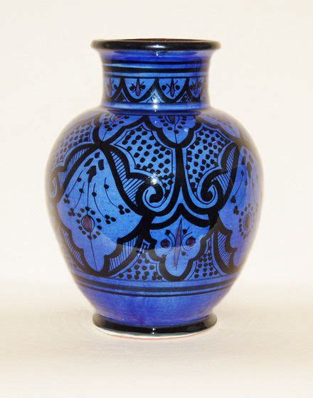 Blue Safi Design Moroccan Ceramic Pottery Vase Moroccan Art, Moroccan ...