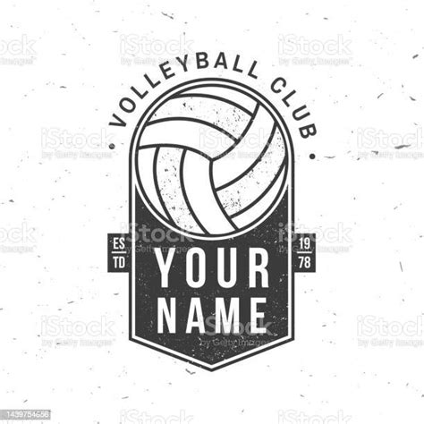 Ilustración De Diseño De Insignia Del Club De Voleibol Ilustración