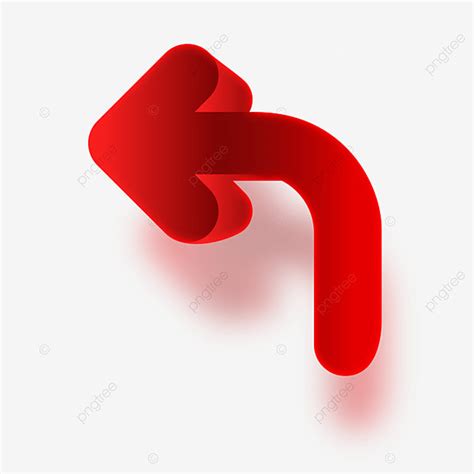 Turn Left Clipart PNG Images, Modern Turn Left Red Arrow Sign, Turn ...