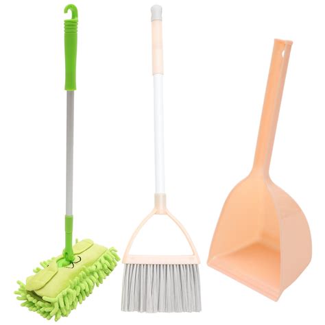 Kids Broom Dustpan And Mop Set Small Cleaning Tools For Little Helpers